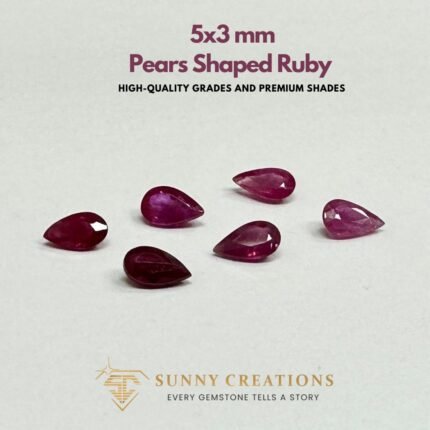 5x3 mm Ruby Pears Shape